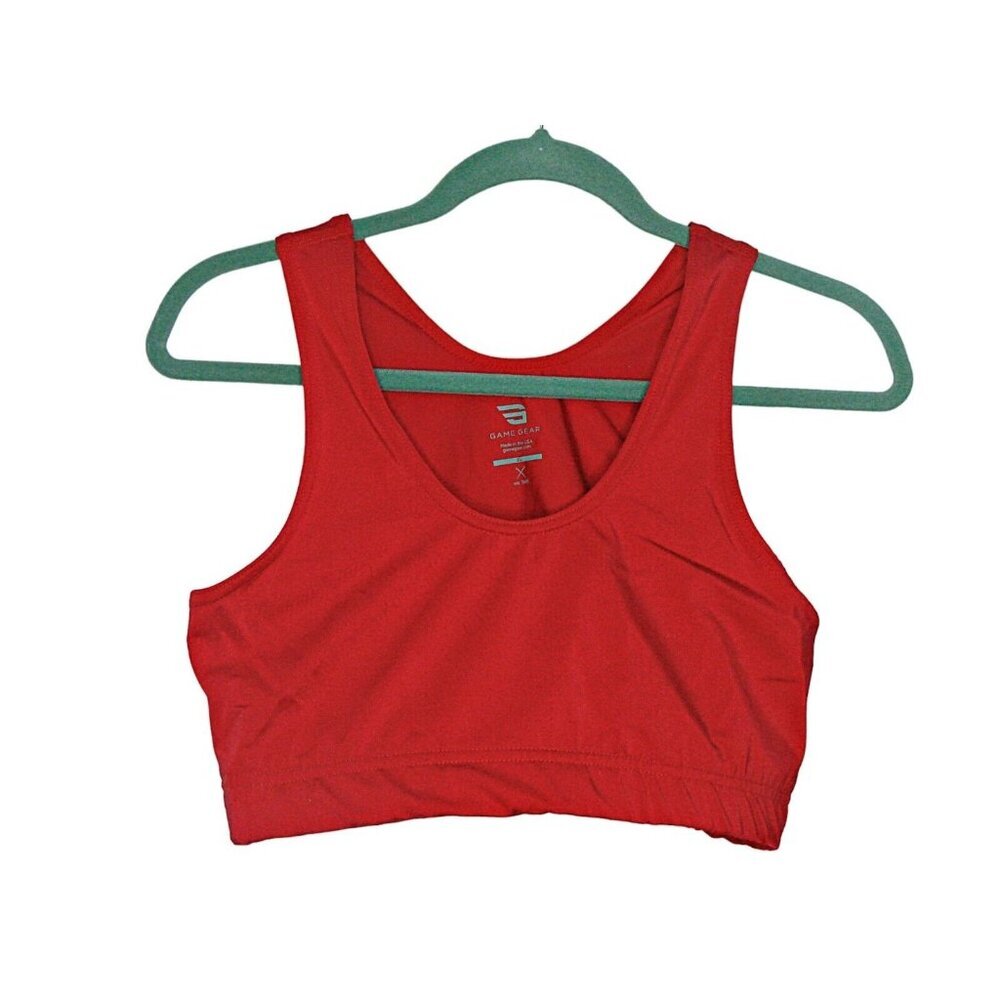 Game Gear Womens Red Sports Bra Lined No Padding Full Coverage Several Sizes